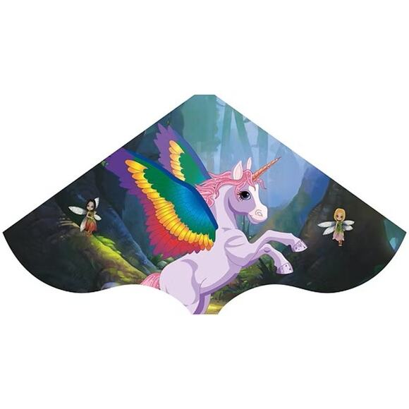 X Kites SkyDelta 30 Unicorn Poly Delta 30" Kids Adults Ready Easy to Fly Purple - Picture 1 of 12